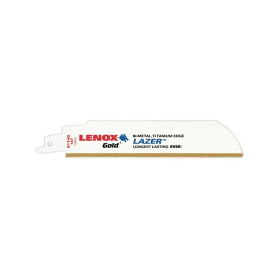 Lenox Gold Power Arc Reciprozaagblad - Metaal - 14 TPI - 6114G/9114G/12114G