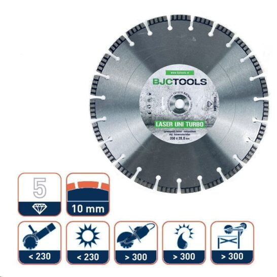 BJC Tools TURBO Diamantzaagblad universeel - 350x20 mm