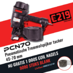 D’Orly RH-Serie PCN70 Pneumatische Trommelspijker tacker + Gratis coil nagels 9000 stuks | Promopack