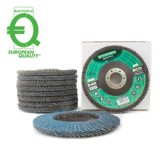 Eggenberg ECO Lamellenschijf Conisch Zirkonium 125mm INOX/Staal - K40/60/80 Eggenberg ECO Lamellenschijf Conisch Zirkonium 125mm INOX/Staal - K40/60/80