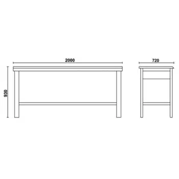 Beta C56B Werkbank met houten werkblad - Afbeelding 3