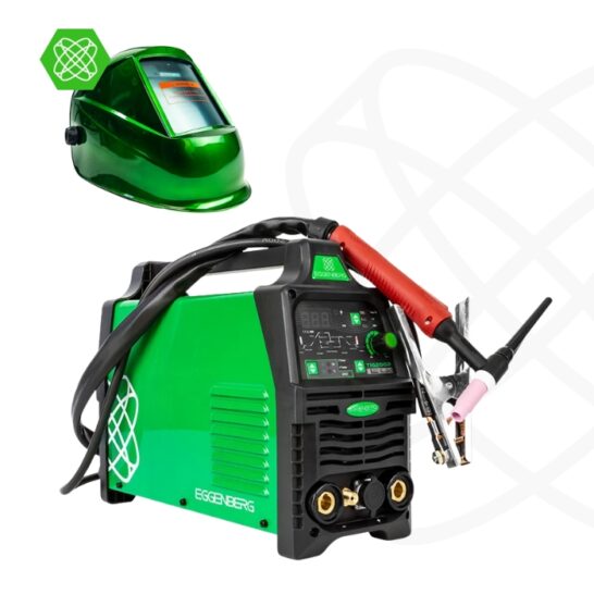 Eggenberg TIG200P TIG Lasapparaat 10-200A DC/HF PULSE 230V + Lashelm Eggenberg TIG200P TIG Lasapparaat 10-200A DC/HF PULSE 230V + Lashelm