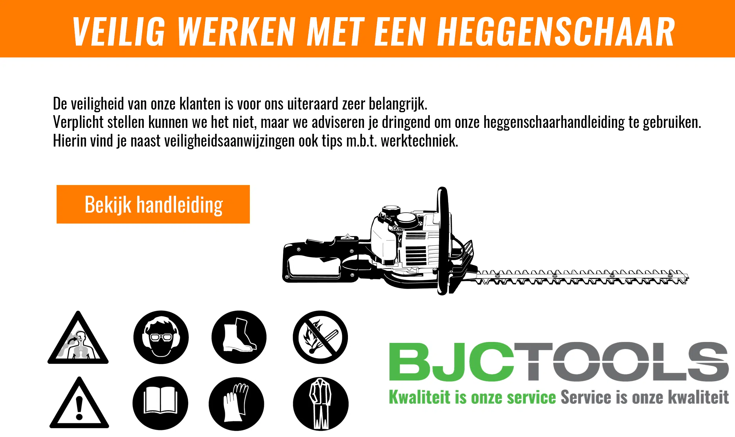 Veilig werken met een heggenschaar