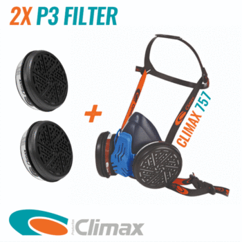 climax 757 halfgelaatsmasker met p3 filter