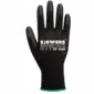 Sjeffers Nylon PU-Coated Werkhandschoenen Zwart 12 paar - Maat 8 t/m 11