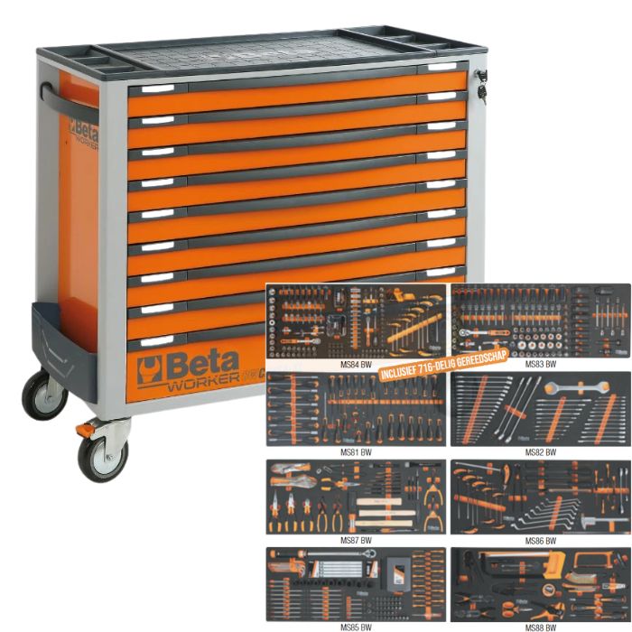 Beta 2400S XL9_E-XXL Gereedschapswagen Actie – 716-delige Gereedschapsset (2)