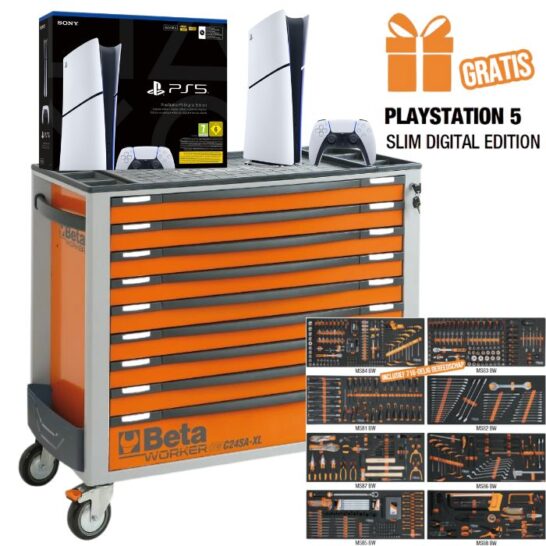 Beta 2400S XL9_E-XXL Gereedschapswagen Actie - 716-delige Gereedschapsset + PS5