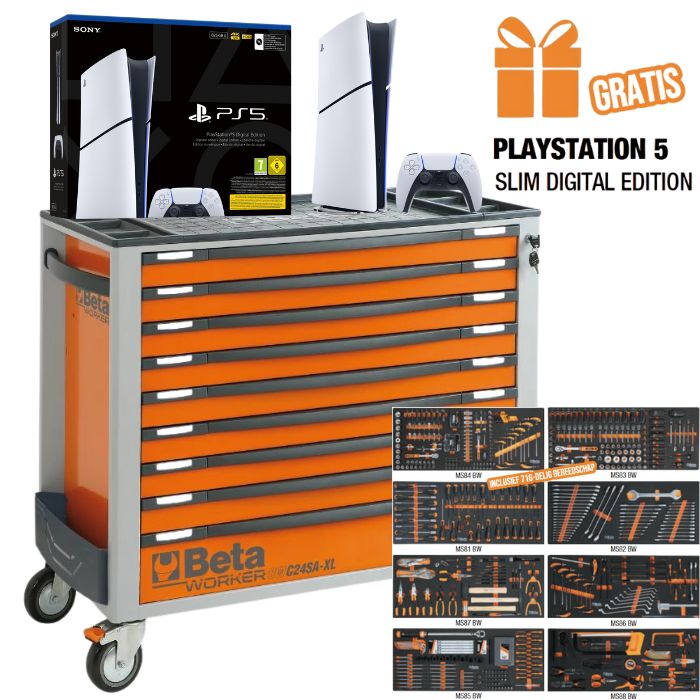 Beta 2400S XL9_E-XXL Gereedschapswagen Actie – 716-delige Gereedschapsset + PS5