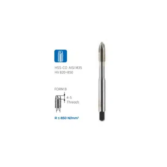 Krino Machinetap HSS-CO DIN371/B ISO2/6H
