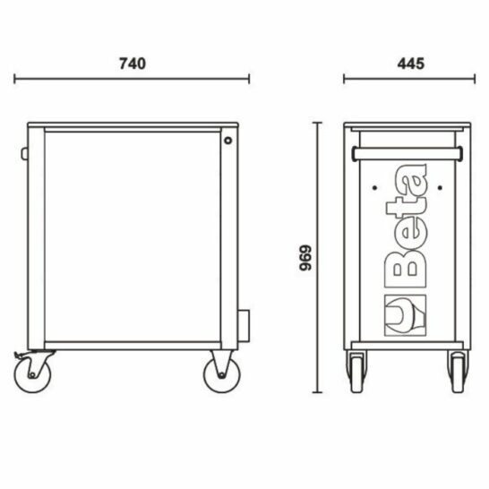 BETA Gereedschapswagen RSC24FO 185 delig