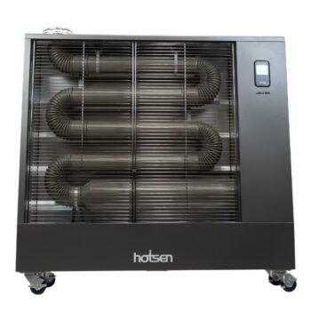 Diesel infraroodstraler WELTEM WHO-175 – vooraanzicht van de krachtige infrarood heater voor grote hallen