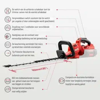 DCK Tools KDHT58261Z Accu Heggenschaar 58V 650mm - BODY - 1.5 Gen - Afbeelding 5
