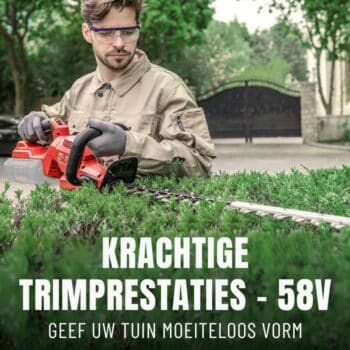 DCK Tools Accu Heggenschaar 58V SET - 650 mm - met 2x2.5Ah Accu & Snellader - KDHT58261EK - Afbeelding 13