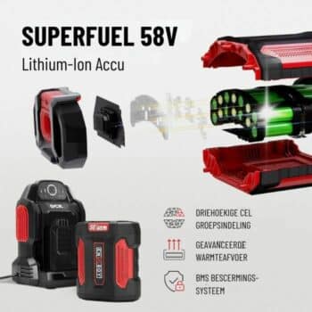 DCK Accu Bladblazer 58V SET - incl. 1x 5.0Ah Accu & 8A Snellader - 1308m³/h luchtvolume - KDLB58211FDK - Afbeelding 5