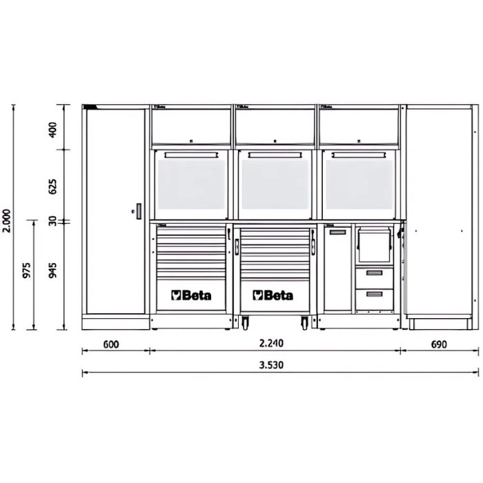 BETA RSC50 I Werkplaatsinrichting tekening