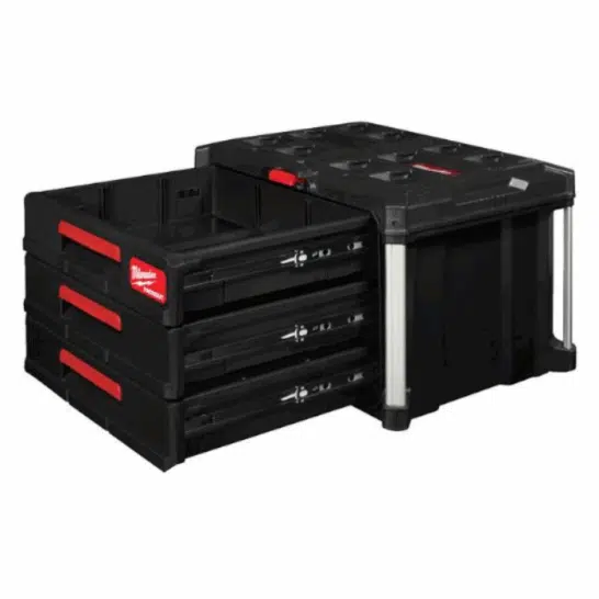 Milwaukee Gereedschapskoffer PACKOUT met drie lades
