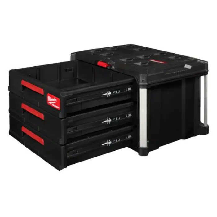 Milwaukee Gereedschapskoffer PACKOUT met drie lades