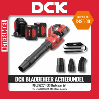 DCK accu bladblazer actie gratis accu