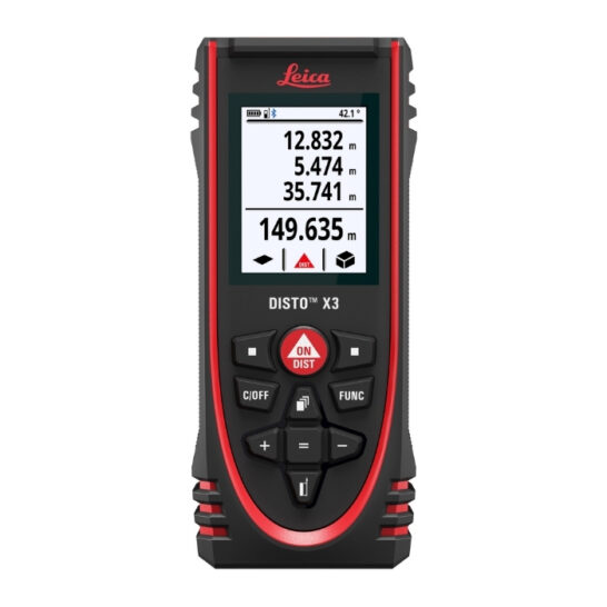 Leica DISTO X3 Laser Afstandsmeter – 150 m – Robuust & IP65 Leica DISTO X3 Laser Afstandsmeter – 150 m – Robuust & IP65