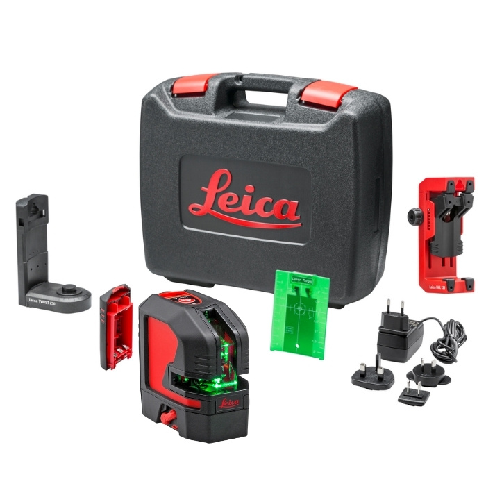 Leica Lino L2G Kruislijnlaser – Groen – Li-Ion Accu & Wandhouder