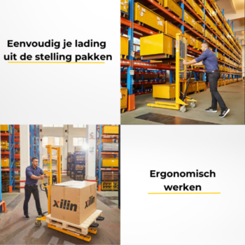 1000MS Handmatige Stapelaar 1000kg - Hefbereik 1600/2500/3000mm - Afbeelding 3