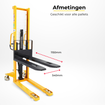 1000MS Handmatige Stapelaar 1000kg - Hefbereik 1600/2500/3000mm - Afbeelding 6