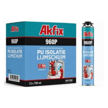 Akfix 960P PU Lijmschuim voor Isolatieplaten - 750 ml - Doos 12 Stuks