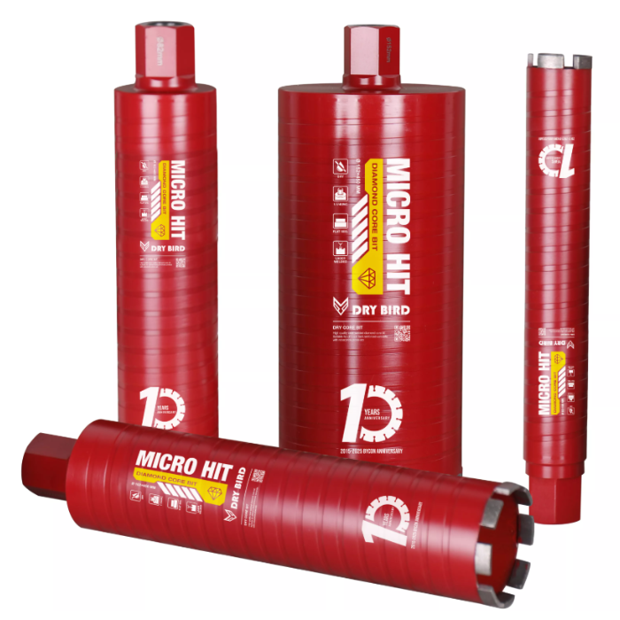 BYCON Dry Bird Diamantboor droog - 1 1/4" UNC x 300 mm - Micro-percussie - Ø32-202 mm