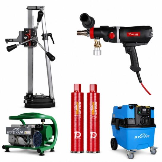 BYCON DB-202P Droogboorset PRO | incl. DBS-162 statief, vacuümpomp, AVC38-HEPA & 2 boren BYCON DB-202P Droogboorset PRO | incl. DBS-162 statief, vacuümpomp, AVC38-HEPA & 2 boren