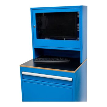 Huvema K7340 computerkast met monitorruimte en toetsenbordlade