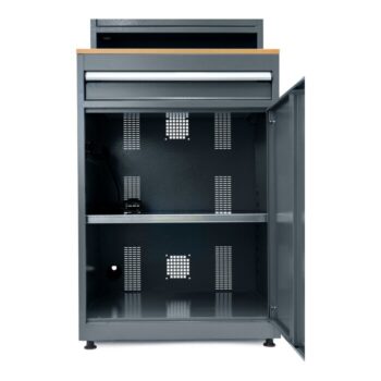 Huvema K7340G computerkast achteraanzicht met ventilatieopeningen