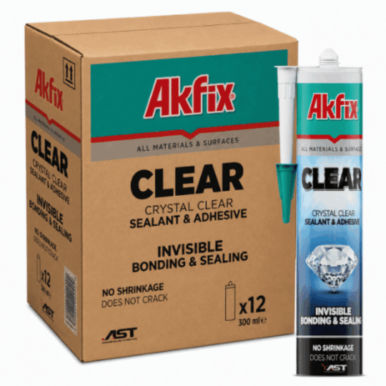 AKFIX Clear AST Hybrikit transparant 290 ml - doos met 12 kokers