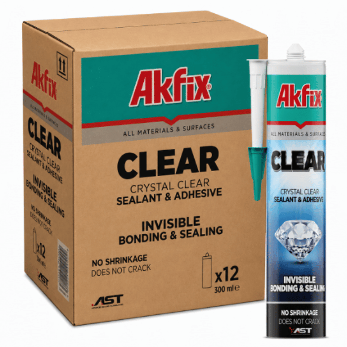 AKFIX Clear AST Hybrikit transparant 290 ml - doos met 12 kokers