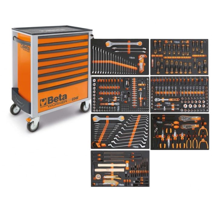Beta BW 2400S O8_E-L Gereedschapswagen met 8 laden 398 Delig
