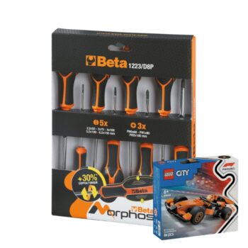 Beta 1223/D8P Morphos Schroevendraaierset 8-delig + gratis LEGO McLaren