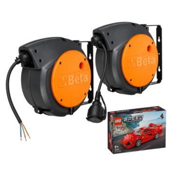 Beta 1844 15-H05/SCK Automatische Kabelhaspel 15 m + gratis LEGO Ferrari F40