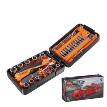 Beta 900/C39N Doppenset 1/4" 39-delig + gratis LEGO Ferrari F40