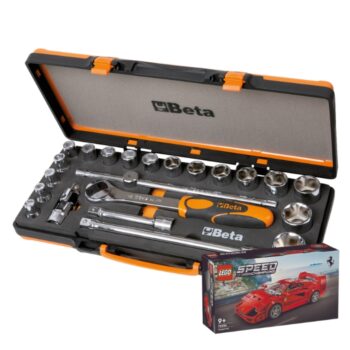Beta 920A/C17M Dopsleutelset 1/2" met 17 doppen + gratis LEGO Ferrari F40